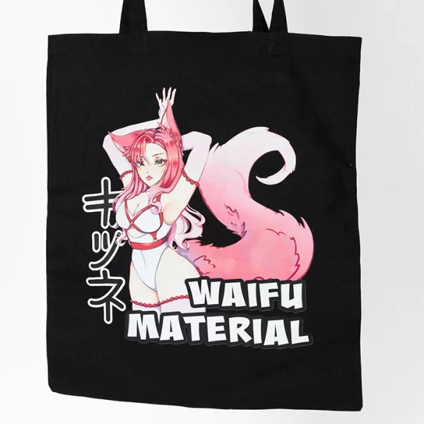 Waifu materiál taška s potiskem detail